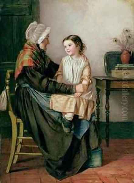 Old Woman with Girl on her Knee - view 1