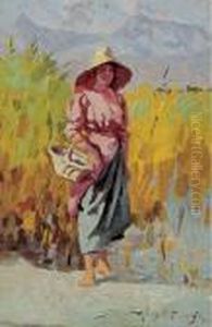 Ritorno Dai Campi by Angiolo Tommasi