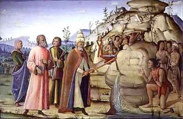 St Clement Striking the Rock below the Holy Lamb - view 1