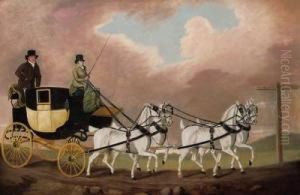 A Carriage On The London Road by Clifton Tomson