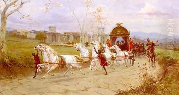 Hadrian's Departure From The Villa At Tivoli - view 1