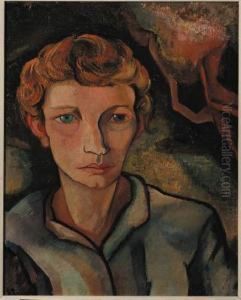 A Portrait Of A Young Woman In A Landscape