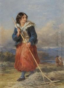 Raking by Francis William Topham