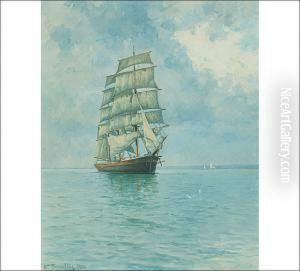 Sailing Ship by Woldemar Toppelius