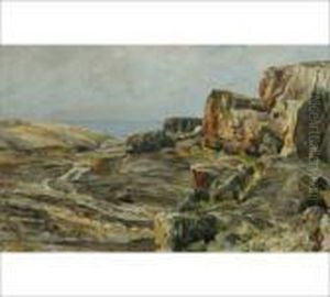 Stones On The Shore by Woldemar Toppelius