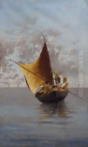 Marina Con Pescatori by Francesco Saverio Torcia