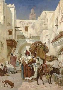 At the Watering Trough by Albert Joseph Franke