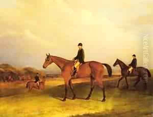 A Jockey On A Chestnut Hunter - view 1