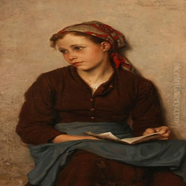 Sitting Girl With A Book - view 1