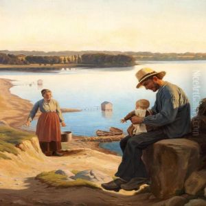 A Fisherman's Family. Motif From Ejby Beach