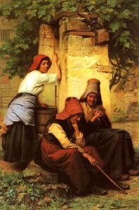 At The Well by Jacques-Eugene Feyen
