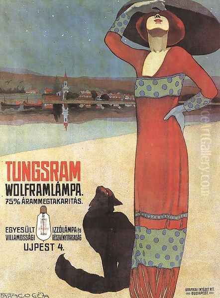 Poster for Tungsram Light Bulbs c. 1910 - view 1