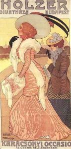 Poster for the Holzer Fashion Store 1902 by Geza Farago