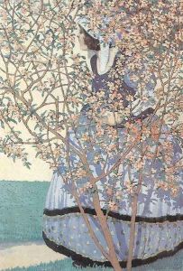 Among Flowers 1911 by Geza Farago