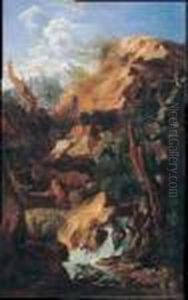 Paesaggio Roccioso Con San Girolamo by Bartolomeo Torreggiani