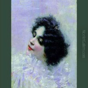 Portrait De Femme 1895 by Antonio Torres Fuster
