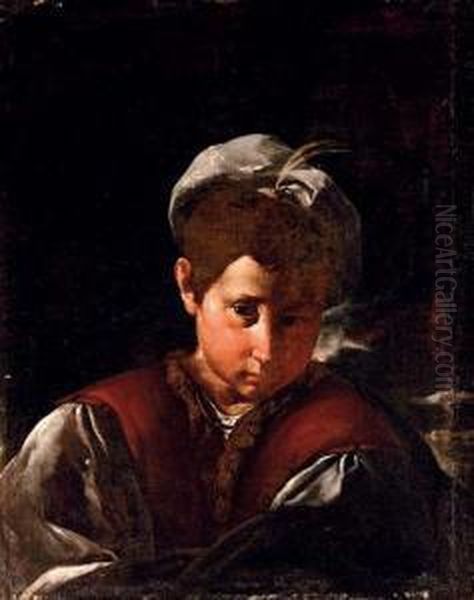 Portrait Of A Boy With A Plumed Hat - view 1