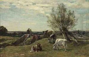 Landscape and Cattle by Mark Fisher