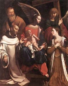 Holy Family with St Bruno and St Elisabeth by Guy Francois