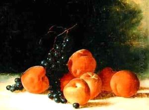Still Life with Grapes and Peaches by John F Francis