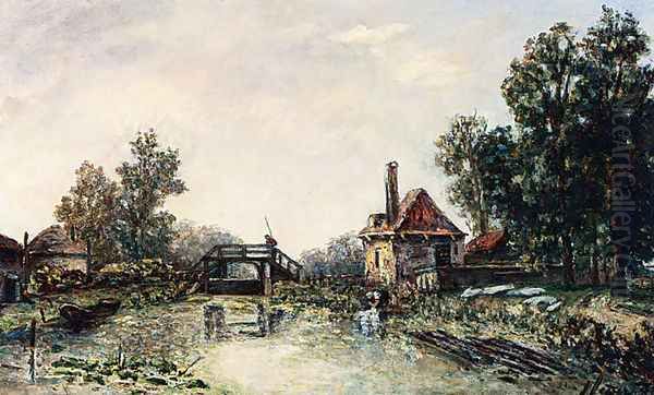 A Washerwoman By A Water-Mill - view 1