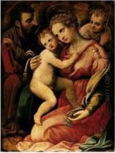 The Holy Family With The Infant Saint John The Baptist by Michele di Ridolfo del Ghirlandaio (see Tosini)