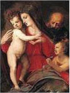 The Holy Family With The Infant Saint John The Baptist by Michele di Ridolfo del Ghirlandaio (see Tosini)