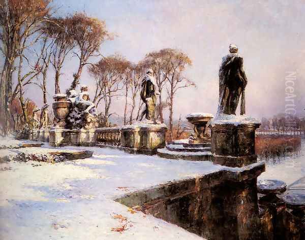 Parc de St. Cloud in the Snow - view 1