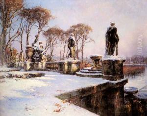 Parc de St. Cloud in the Snow by Paul Leon Frequenez