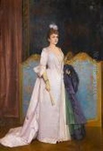 Lady Holding A Fan