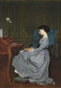 Contemplation by Toulmouche Auguste