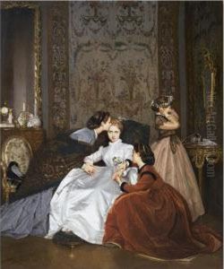 La Fiancee Hesitante (the Hesitant Betrothed) by Toulmouche Auguste
