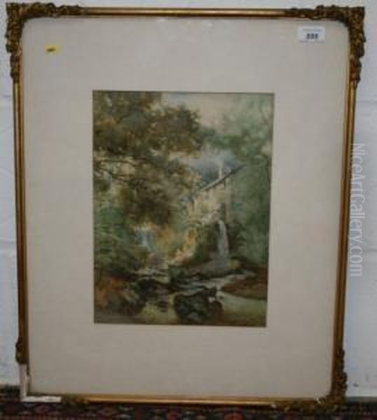 Study Of A Watermill Entitled Pandy Aberneint Dolgelly - view 1