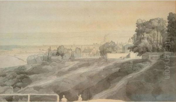 Evening Light, Hampstead Heath - view 1