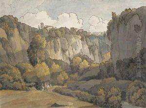 Civita Castellana, Near Rome by Francis Towne