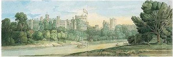 Windsor Castle From Fellow's Eyot - view 1