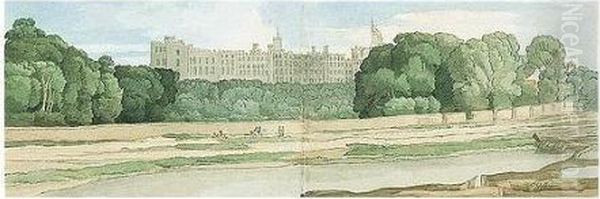 Windsor Castle From The Playgrounds At Eton - view 1