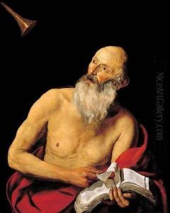 St Jerome 2 by Enrico Fiammingo (see SOMER, Hendrick van)