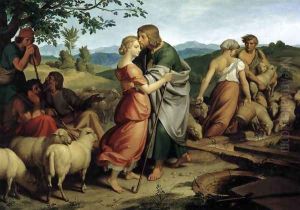 Jacob Encountering Rachel with her Father's Herds by Joseph Ritter Von Fuhrich
