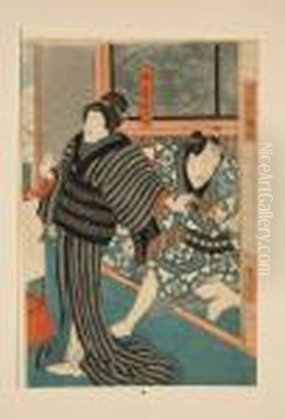 A Man And Woman At A Doorway. - view 1