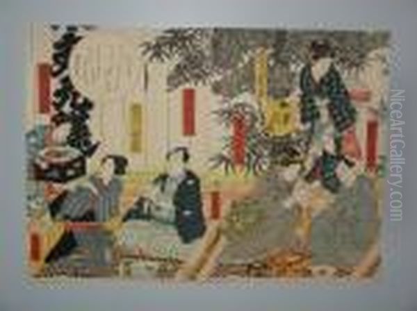 Diptyque, Repas De Fete Dans Un Restaurant - view 1