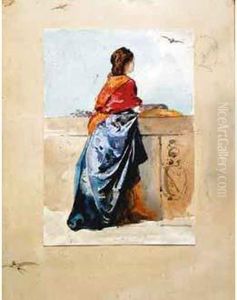 Portrait De Jeune Femme En Pied, De Dos