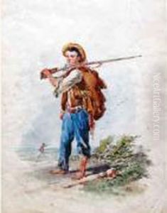Portrait En Pied D'un Jeune Chasseur by Domenico, Dominique Trachel