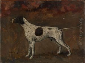 Portrait Of A Hunting Dog by John Martin Tracy