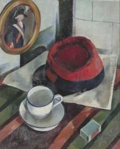Stillleben Mit Kappi Und Kaffeetasse.