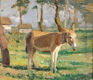 Franskt Landskap Med Asna by Carl Tragardh