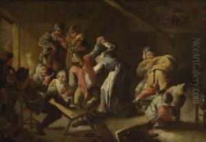 Tanzende Bauern by Johann Georg Trautmann