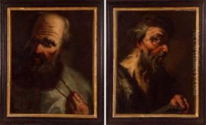 Due Oli Su Tela by Johann Georg Trautmann