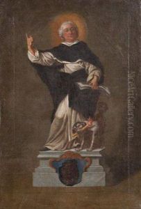 Saint Dominique D'apres La
Statue De Pierre Legros Conservee A Labasilique Saint-pierre A Rome. by Gaspare Traversi