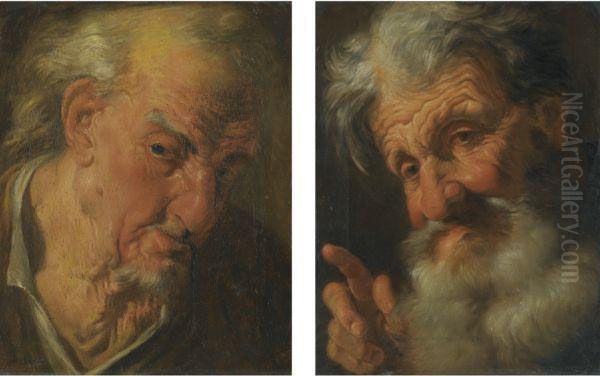 A Head Study Of An Old Man Looking Right - view 1